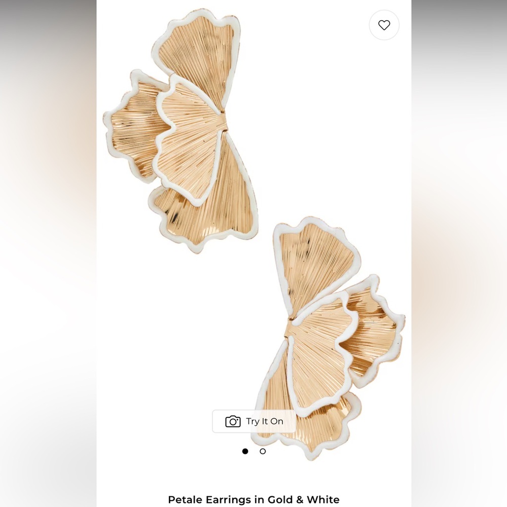 8 Other Reasons Petale Earrings in Gold & White from Revolve Brand New